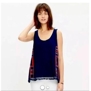 Madewell fringed sleeveless top